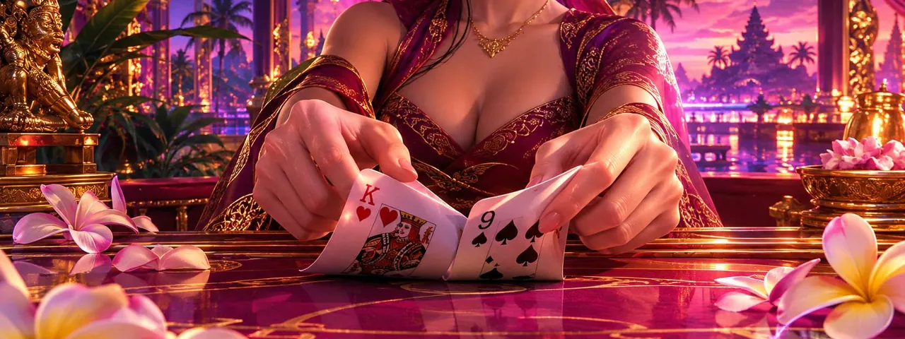Kartu baccarat tertata di meja MegaJudi303